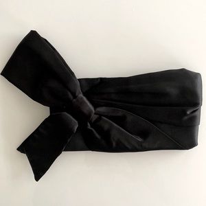Steve Madden Clutch Black Fancy Bow